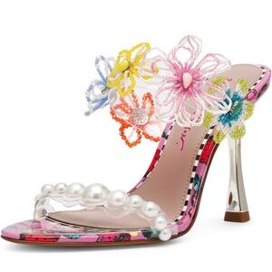 Betsey Johnson Multicolor Floral Heels